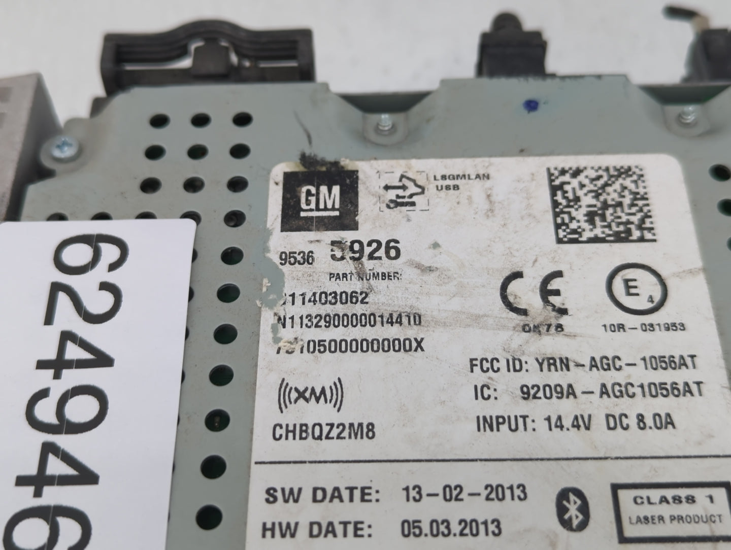 2014-2014 Chevrolet Sonic Am Fm Cd Player Radio Receiver - Oemusedautoparts1.com