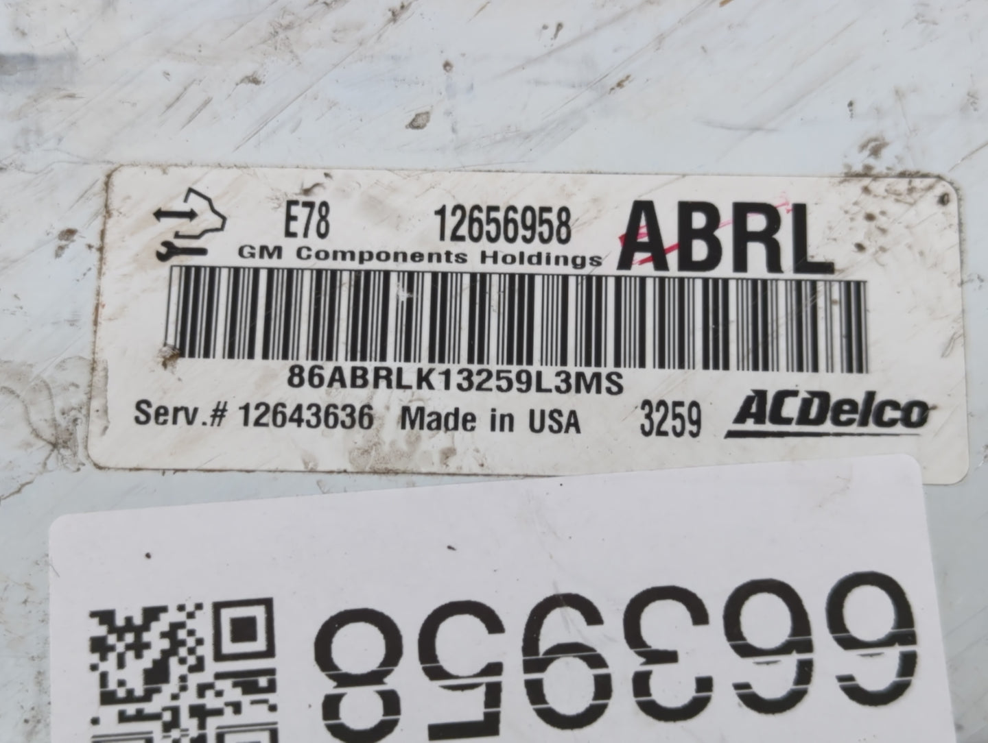 2012-2016 Chevrolet Sonic PCM Engine Control Computer ECU ECM PCU OEM P/N:E78 12656958 12643636 Fits OEM Used Auto Parts - O