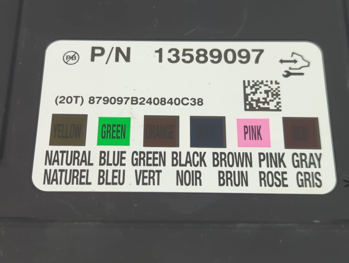 2013-2014 Chevrolet Sonic Body Control Module Bcm Inner Cabin Fuse Box 825066 - Oemusedautoparts1.com