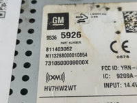 2014 Chevrolet Sonic Radio AM FM Cd Player Receiver Replacement P/N:95365926 Fits OEM Used Auto Parts - Oemusedautoparts1.co