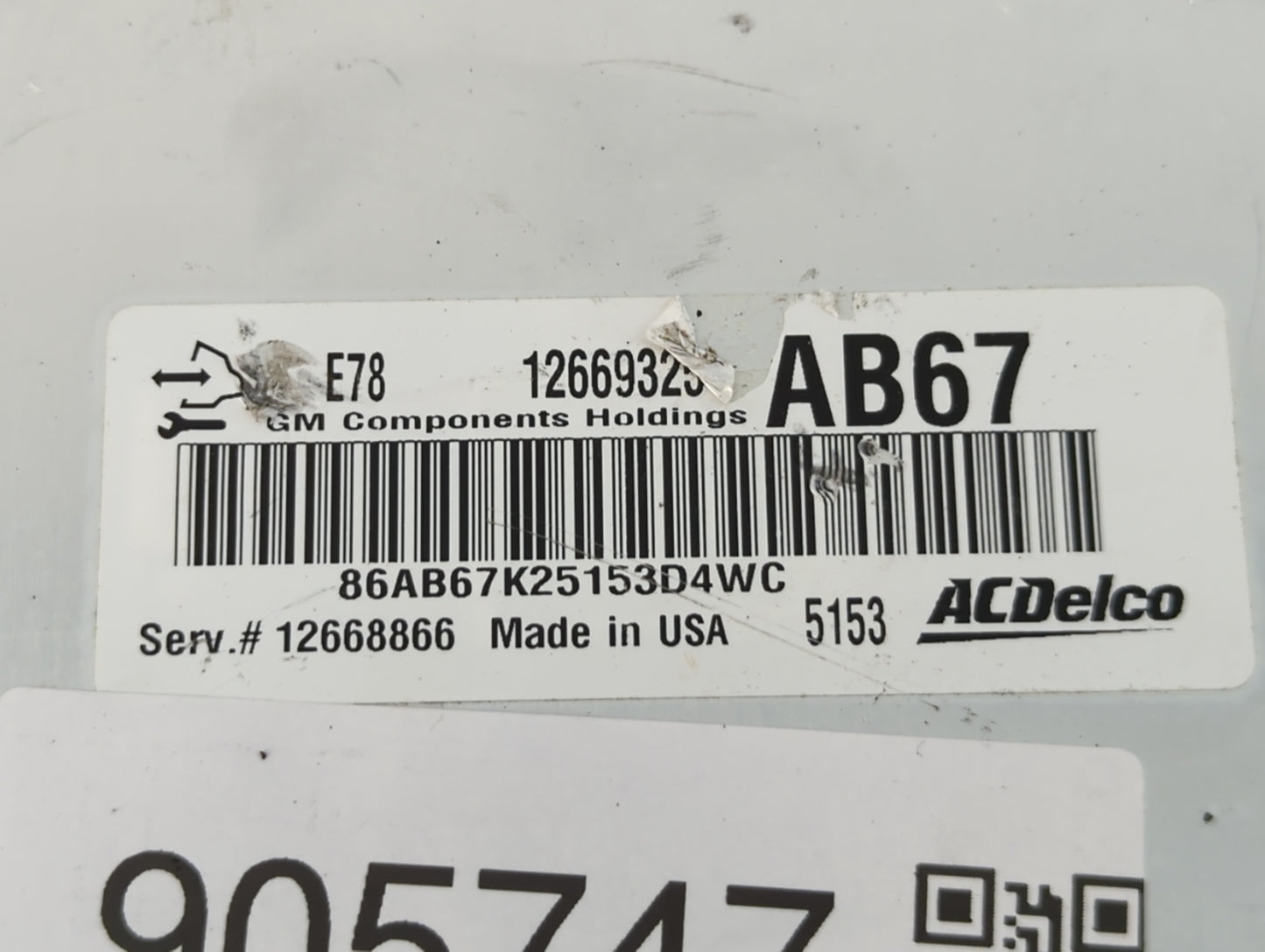 2012-2016 Chevrolet Sonic PCM Engine Control Computer ECU ECM PCU OEM P/N:E78 12656958 Fits Fits 2011 2012 2013 2014 2015 20