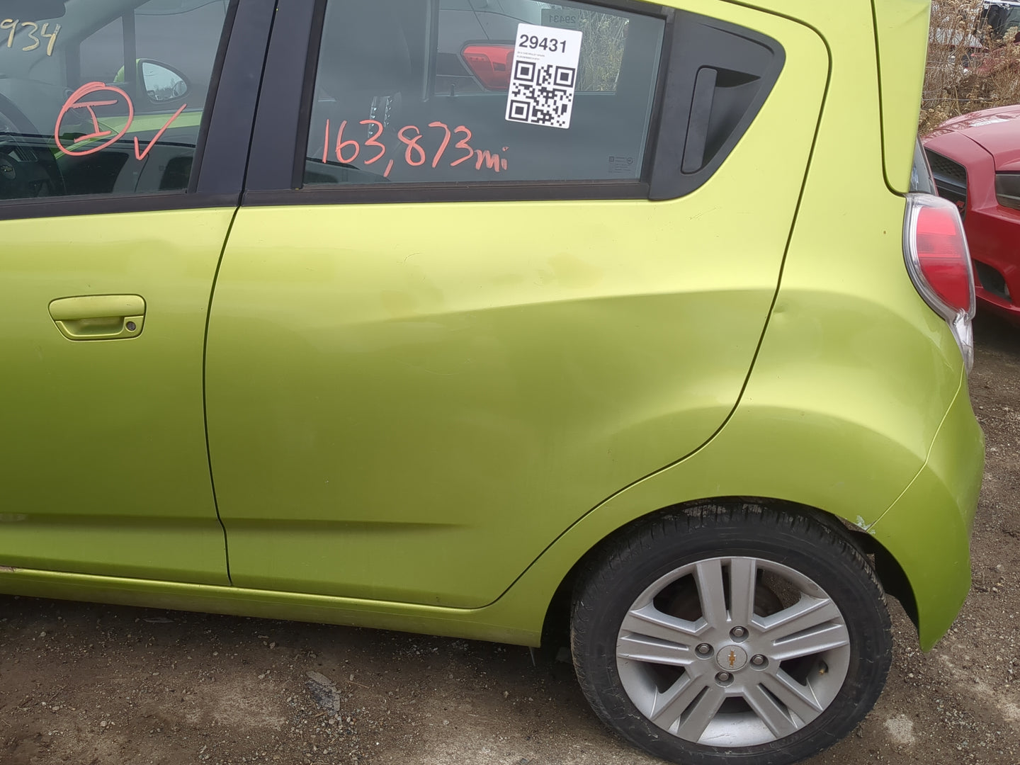 2013-2016 Chevrolet Spark Driver Rear Door Oem - Oemusedautoparts1.com