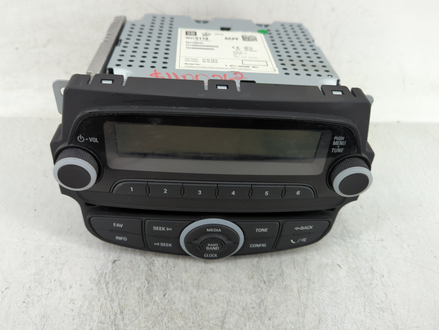 2014-2015 Chevrolet Spark Radio AM FM Cd Player Receiver Replacement P/N:95375119 Fits Fits 2014 2015 OEM Used Auto Parts - 