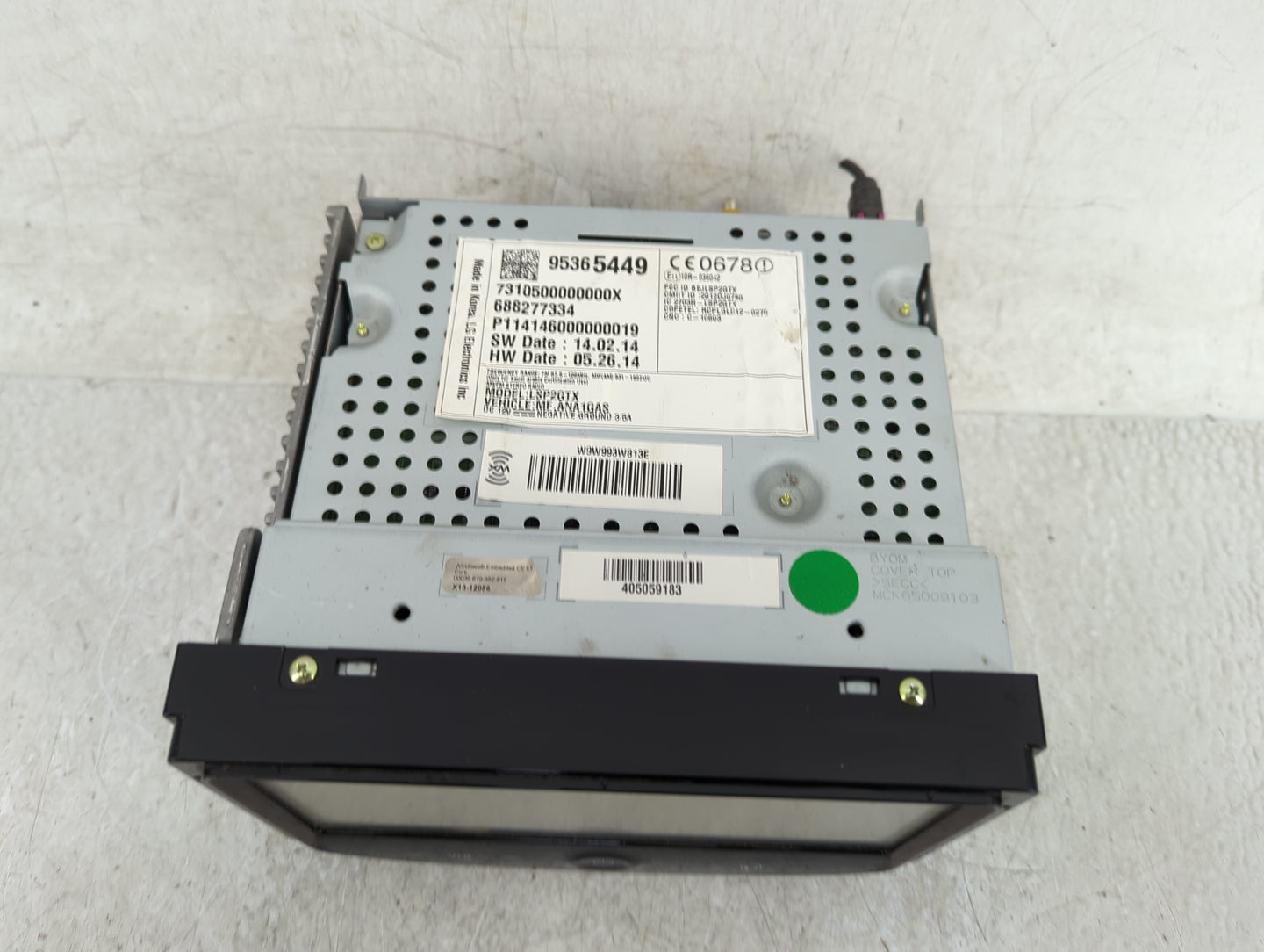 2014-2015 Chevrolet Spark Radio AM FM Cd Player Receiver Replacement P/N:95365449 Fits Fits 2014 2015 OEM Used Auto Parts - 