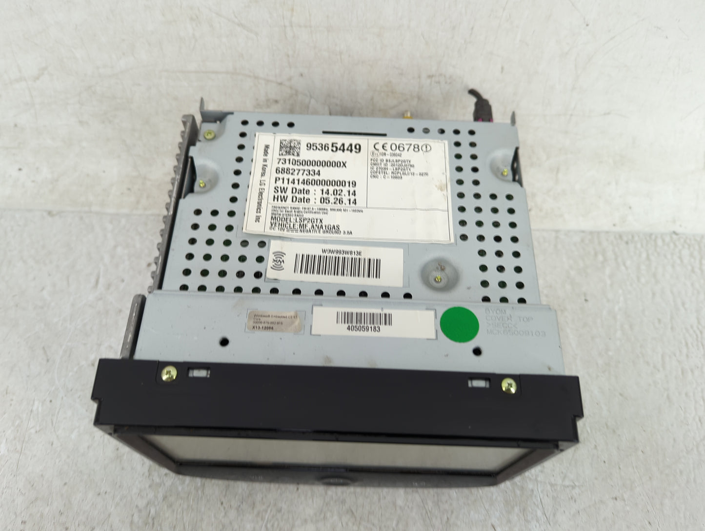 2014-2015 Chevrolet Spark Radio AM FM Cd Player Receiver Replacement P/N:95365449 Fits Fits 2014 2015 OEM Used Auto Parts - 