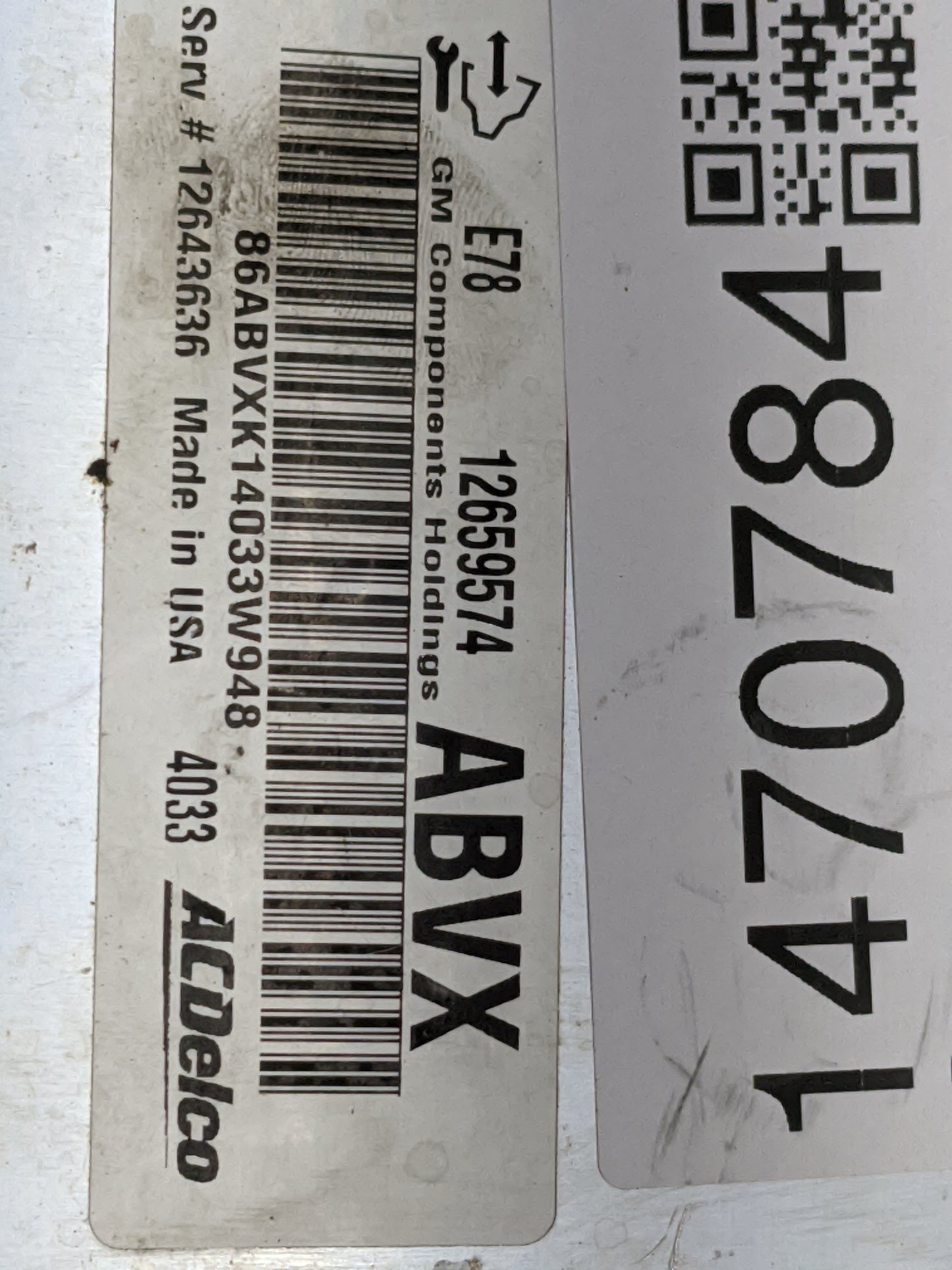 2014-2015 Chevrolet Spark PCM Engine Control Computer ECU ECM PCU OEM P/N:12659574 12643636 Fits OEM Used Auto Parts - Oemus