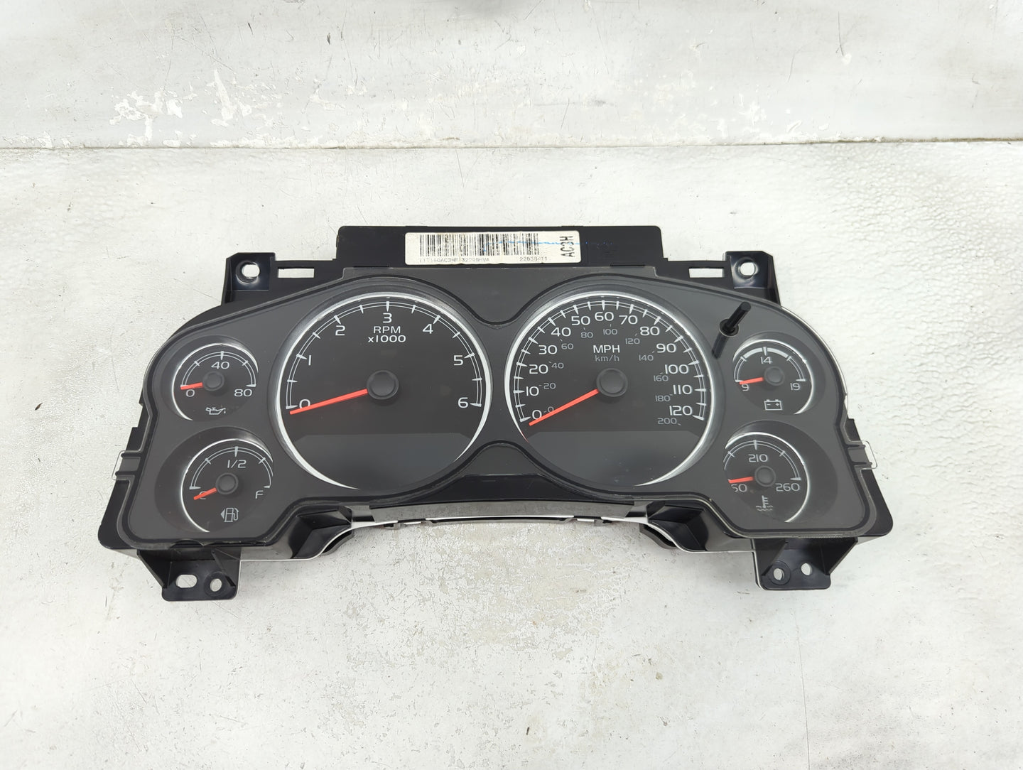 2009-2014 Chevrolet Tahoe Instrument Cluster Speedometer Gauges P/N:22838411 28330570 Miles:188K Fits OEM Used Auto Parts - 