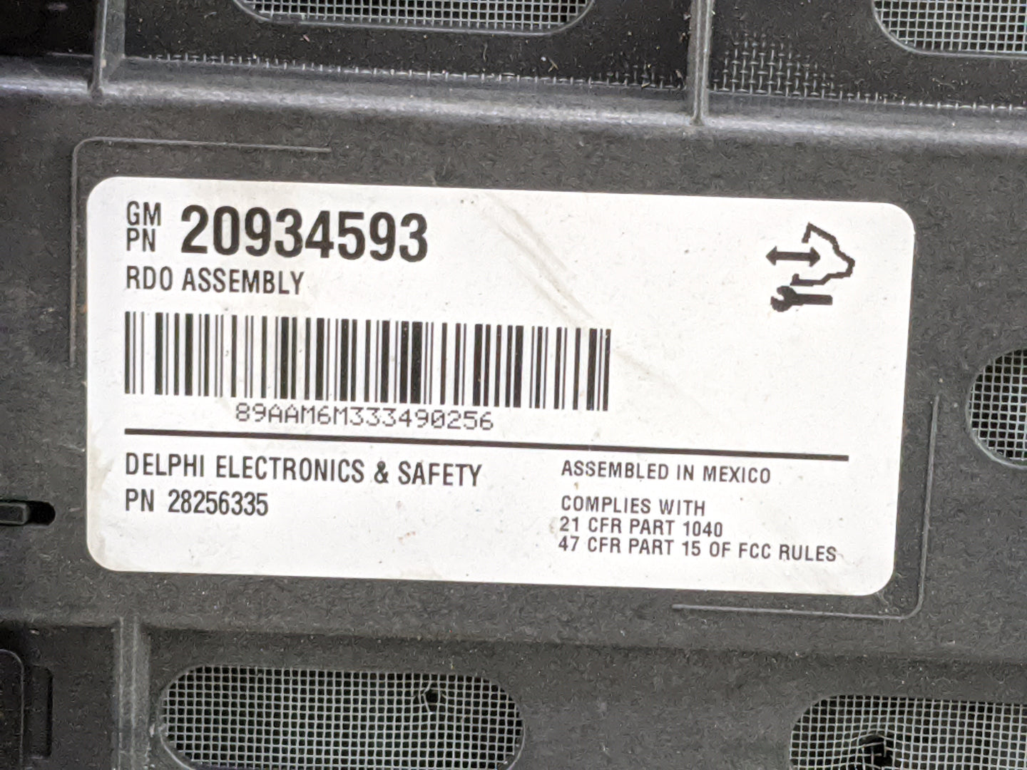 2007-2014 Chevrolet Tahoe Radio AM FM Cd Player Receiver Replacement P/N:20934593 28256335 Fits OEM Used Auto Parts - Oemuse