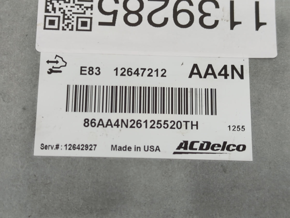 2013-2014 Chevrolet Trax PCM Engine Control Computer ECU ECM PCU OEM P/N:12647212 Fits 2009 2010 2011 2012 2013 2014 OEM Use