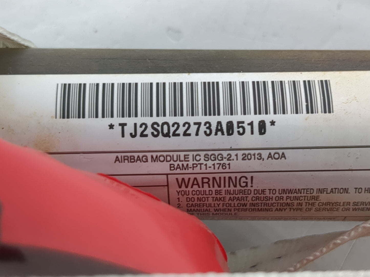 2011-2014 Chrysler 200 Passenger Curtain Air Bag Oem - Oemusedautoparts1.com