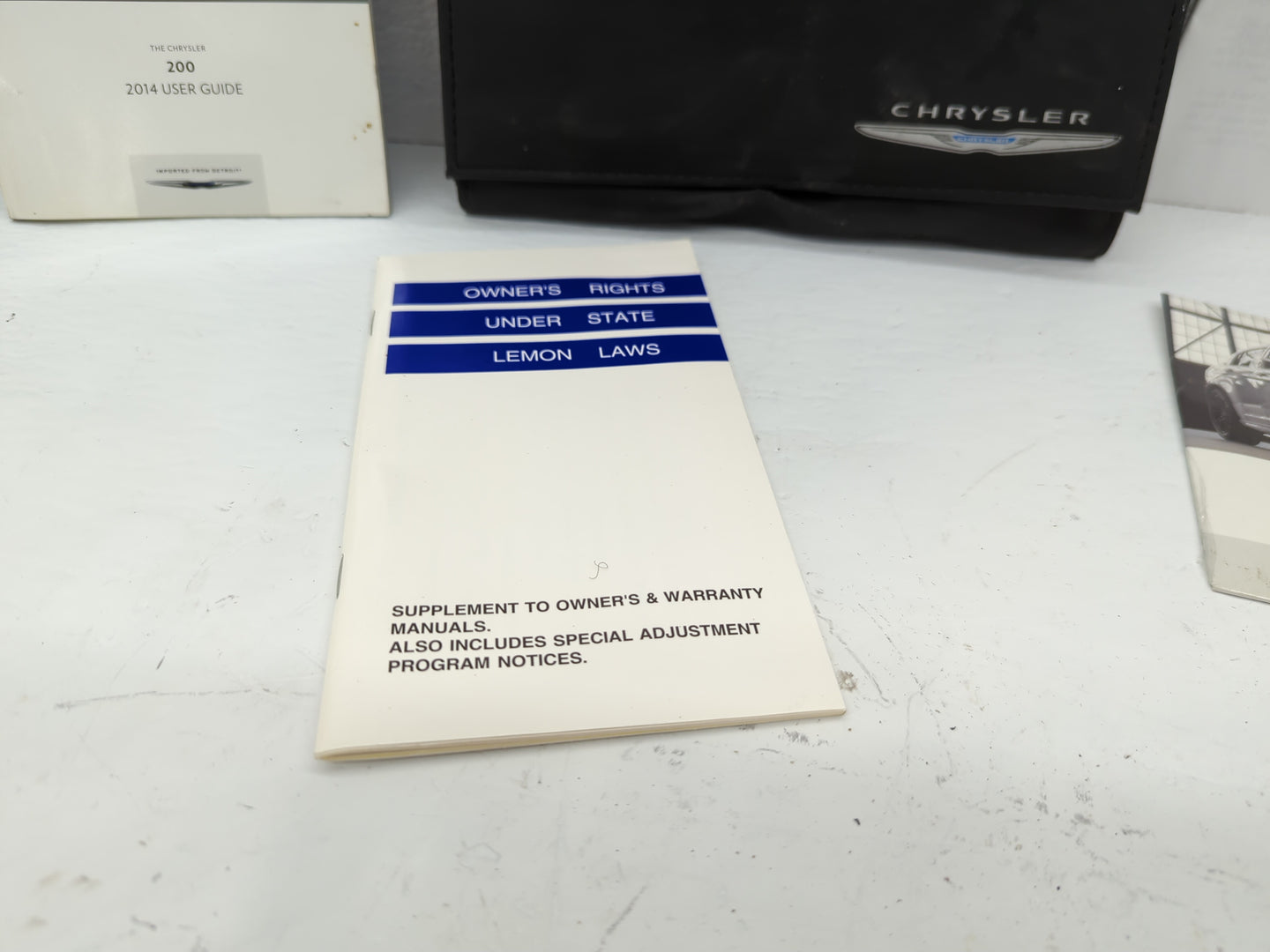 2014 Chrysler 200 Owners Manual Book Guide OEM Used Auto Parts - Oemusedautoparts1.com