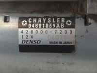 2011-2014 Chrysler 200 Car Starter Motor Solenoid OEM P/N:428000-7200 04801839AB Fits Fits 2011 2012 2013 2014 OEM Used Auto