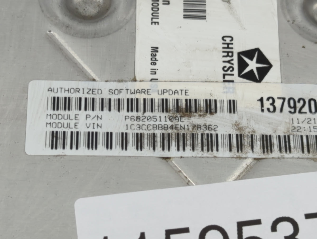 2014 Chrysler 200 PCM Engine Control Computer ECU ECM PCU OEM P/N:P05150860AA OEM Used Auto Parts - Oemusedautoparts1.com
