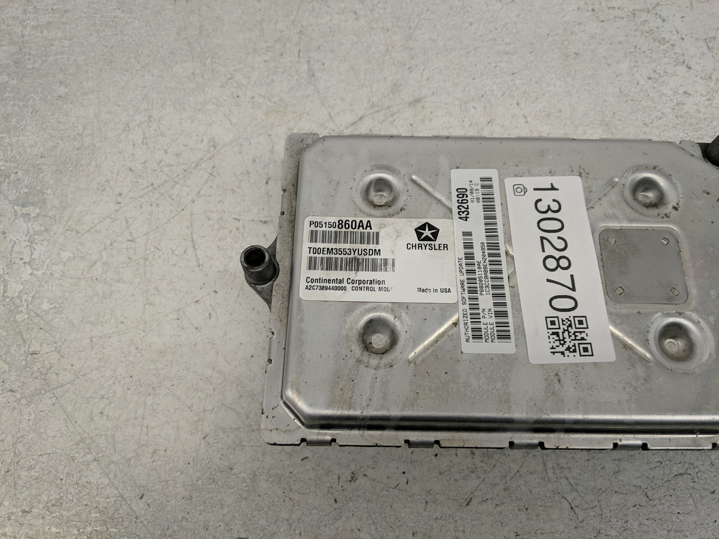 2014 Chrysler 200 PCM Engine Control Computer ECU ECM PCU OEM P/N:P05150860AA Fits OEM Used Auto Parts - Oemusedautoparts1.c