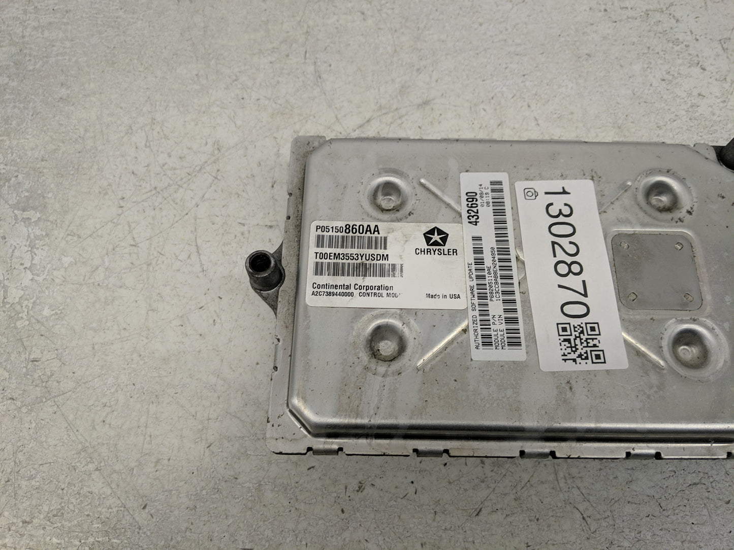 2014 Chrysler 200 PCM Engine Control Computer ECU ECM PCU OEM P/N:P05150860AA Fits OEM Used Auto Parts - Oemusedautoparts1.c