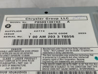 2011-2014 Chrysler 200 Radio AM FM Cd Player Receiver Replacement P/N:P05091307AE Fits OEM Used Auto Parts - Oemusedautopart
