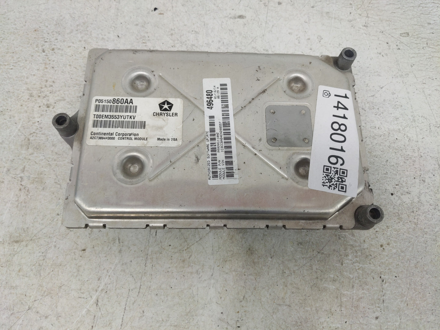 2014 Chrysler 200 PCM Engine Control Computer ECU ECM PCU OEM P/N:P05150860AA Fits OEM Used Auto Parts - Oemusedautoparts1.c