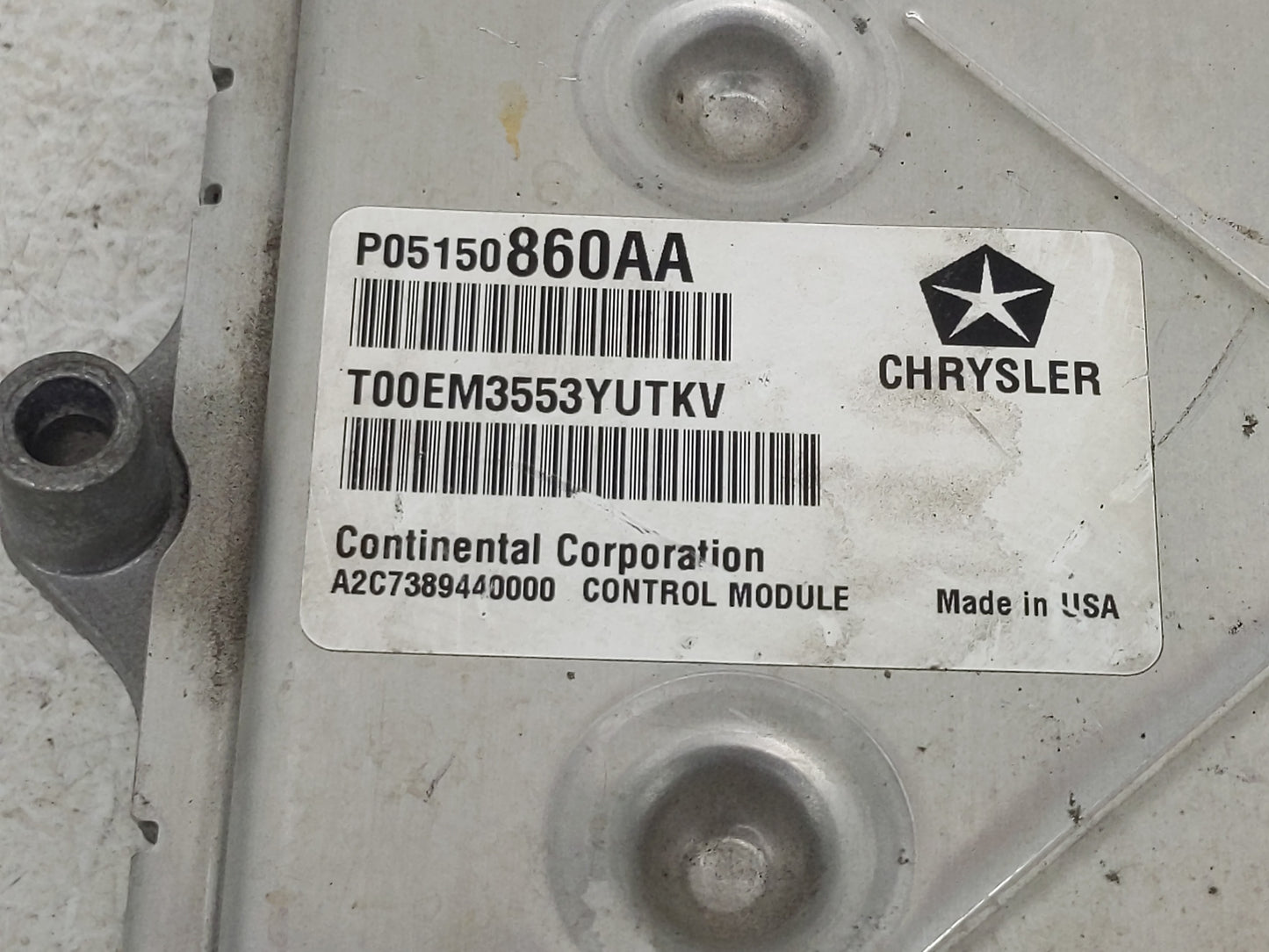 2014 Chrysler 200 PCM Engine Control Computer ECU ECM PCU OEM P/N:P05150860AA Fits OEM Used Auto Parts - Oemusedautoparts1.c