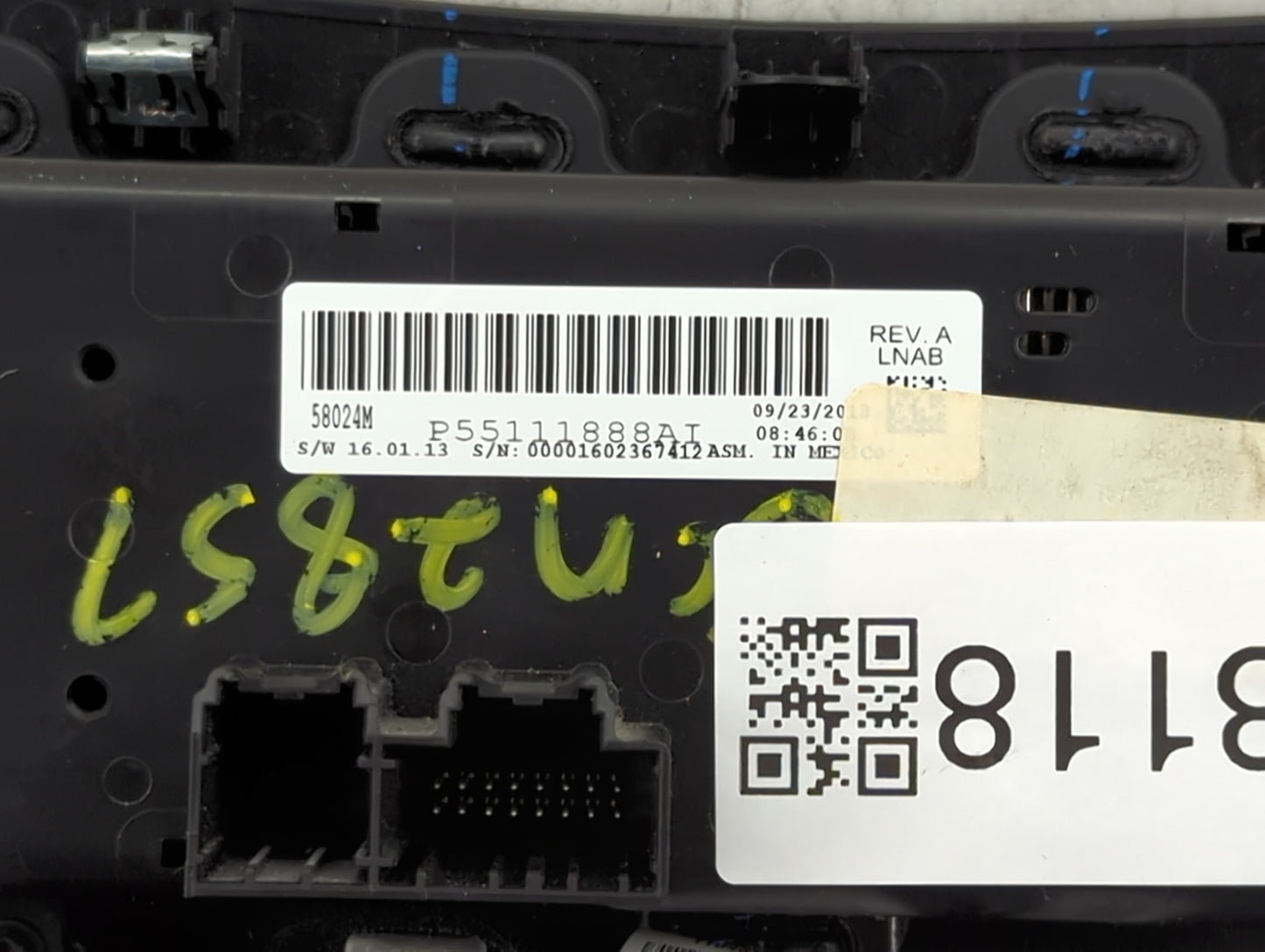 2011-2014 Chrysler 200 Climate Control Module Temperature AC/Heater Replacement P/N:P55111888AI Fits Fits 2010 2011 2012 201
