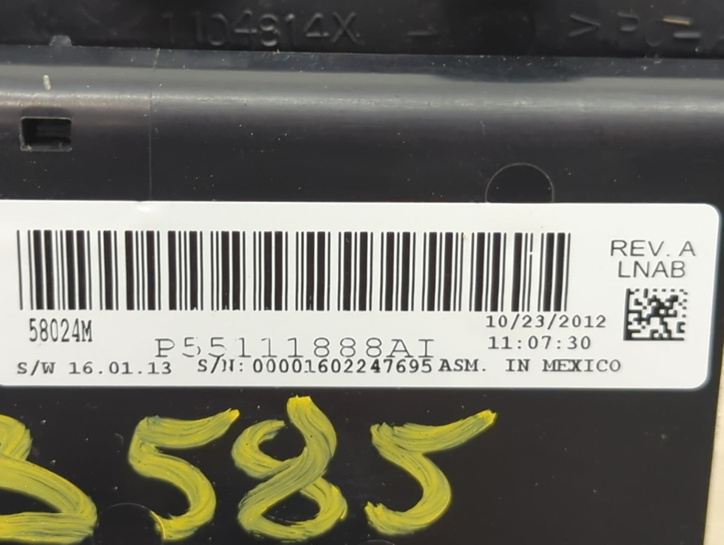 2011-2014 Chrysler 200 Climate Control Module Temperature AC/Heater Replacement P/N:P55111888AI Fits OEM Used Auto Parts - O