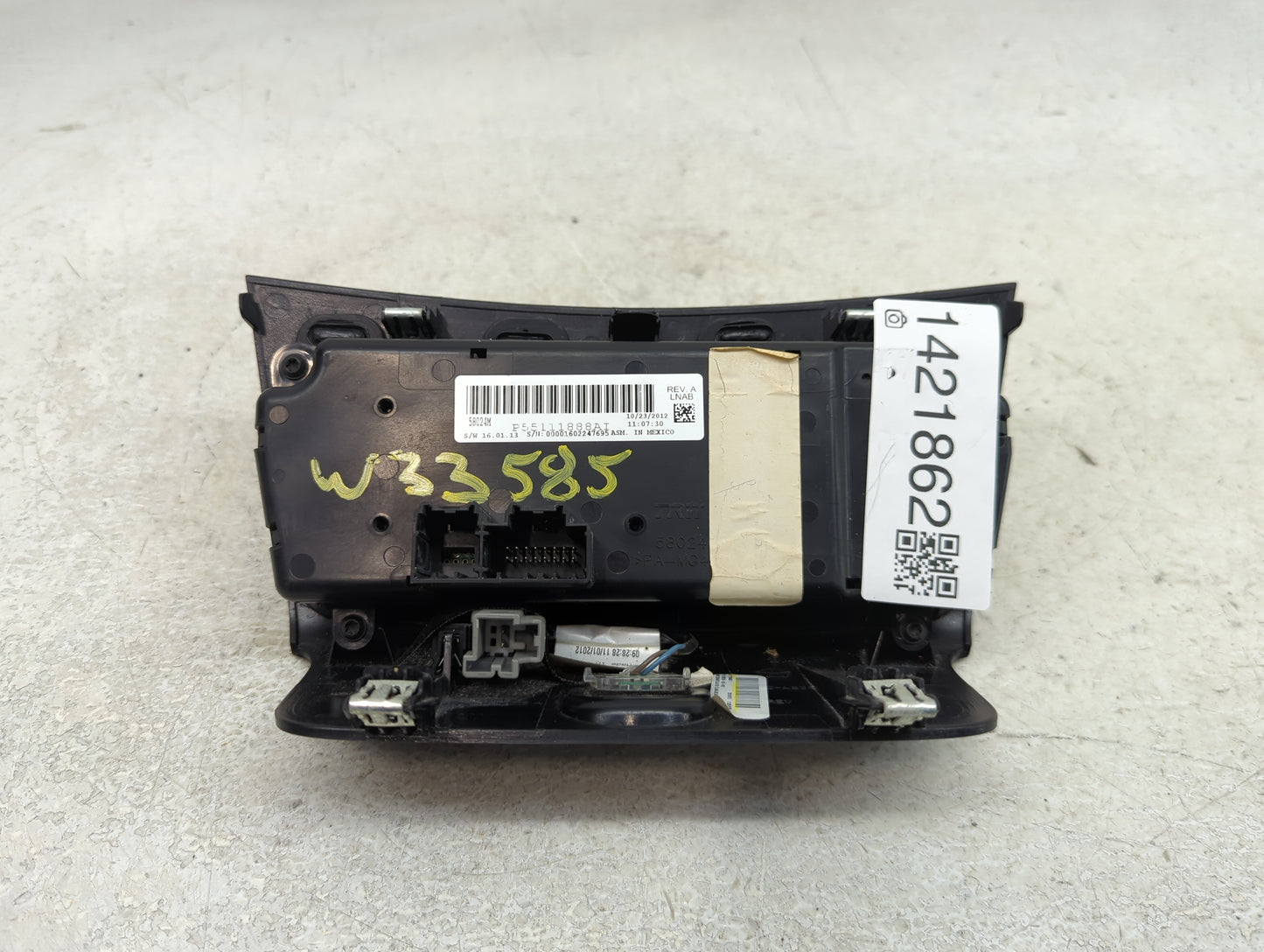 2011-2014 Chrysler 200 Climate Control Module Temperature AC/Heater Replacement P/N:P55111888AI Fits OEM Used Auto Parts - O