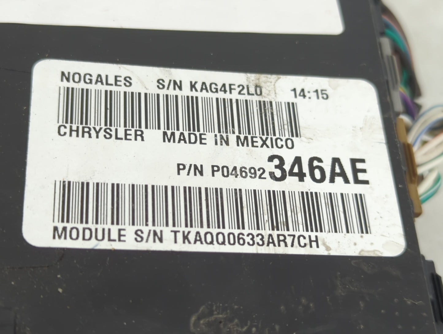 2011-2014 Chrysler 200 Fusebox Fuse Box Relay Module Tipm P04692346ae - Oemusedautoparts1.com