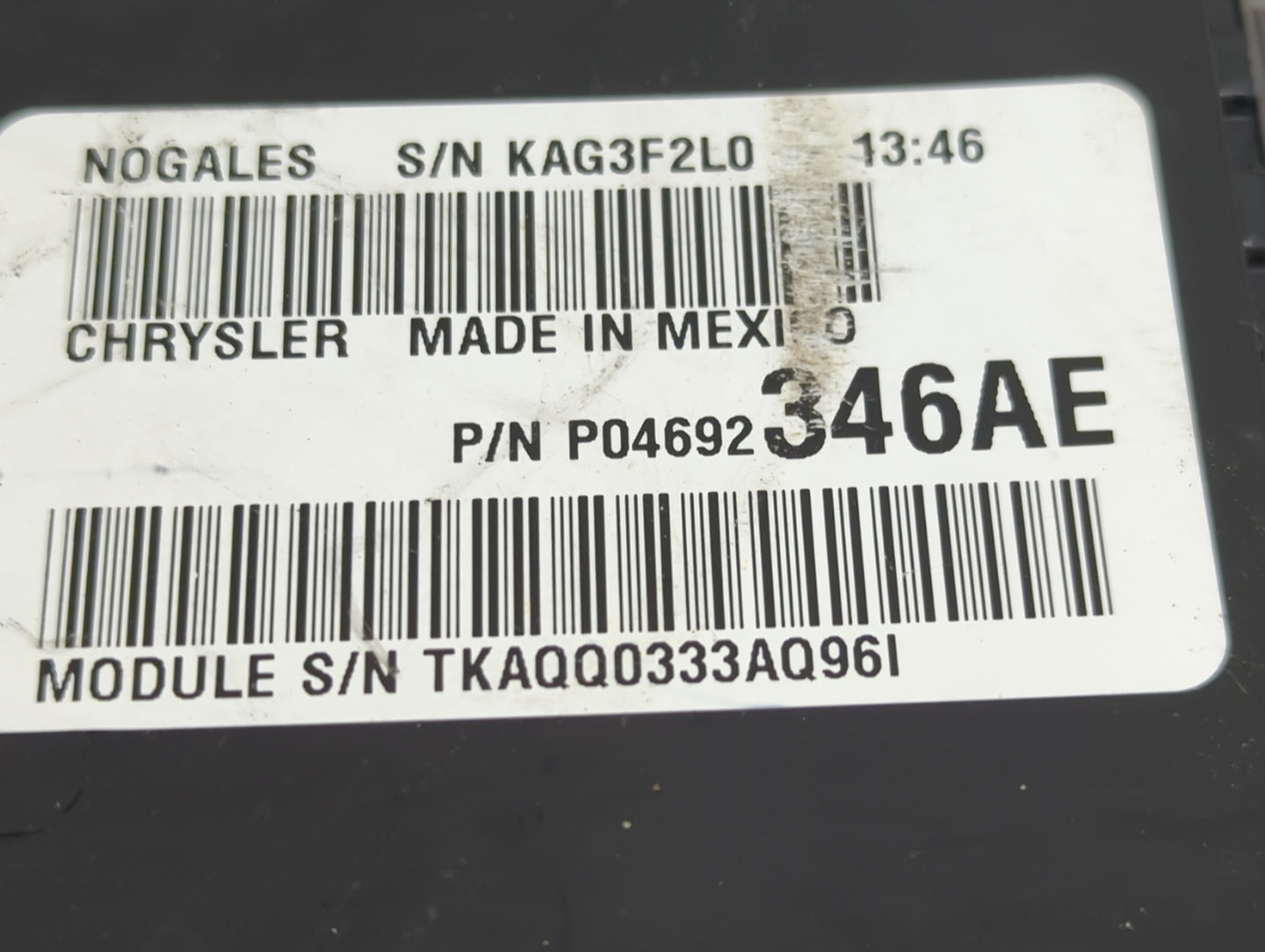 2011-2014 Chrysler 200 Fusebox Fuse Box Relay Module Tipm P04692346ae - Oemusedautoparts1.com