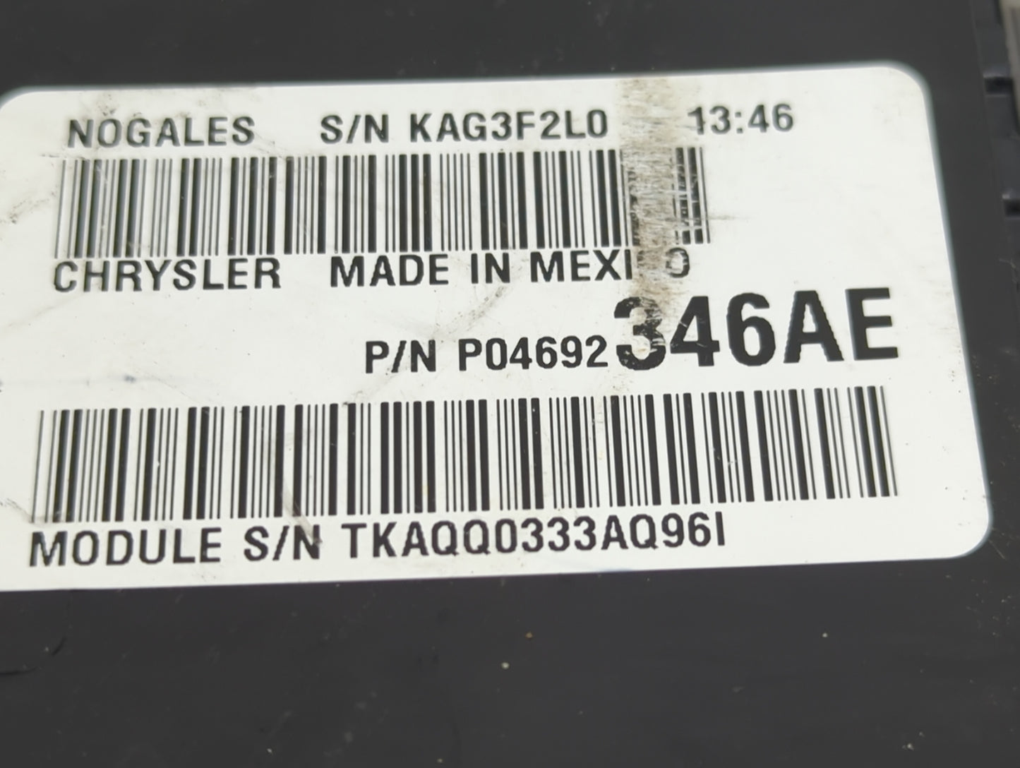 2011-2014 Chrysler 200 Fusebox Fuse Box Relay Module Tipm P04692346ae - Oemusedautoparts1.com