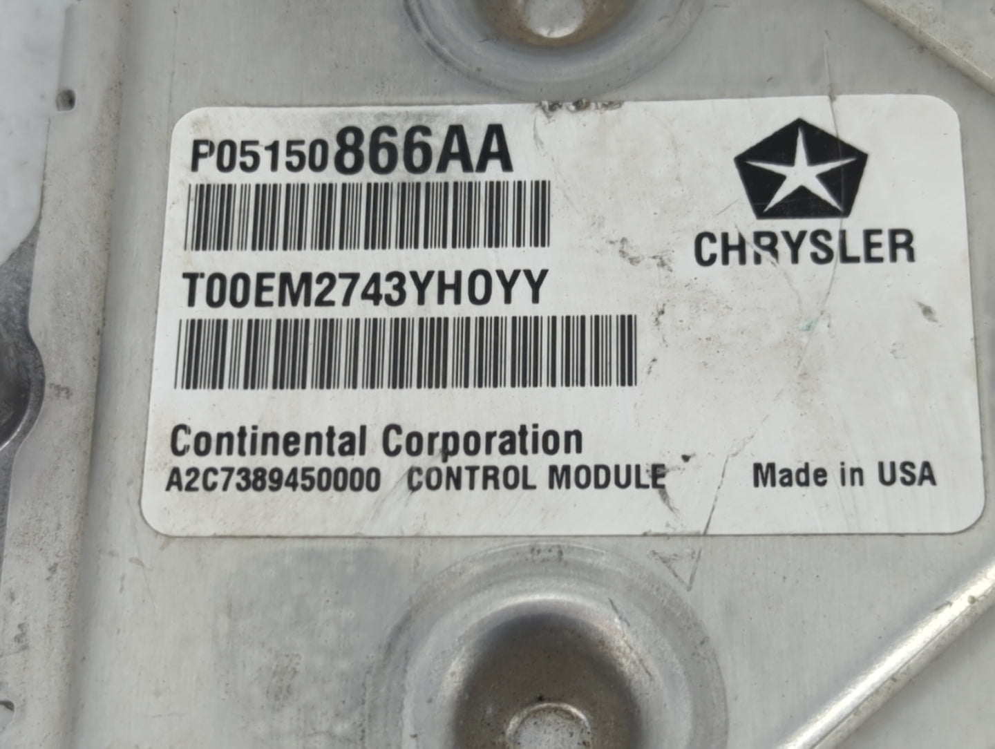 2014 Chrysler 200 PCM Engine Control Computer ECU ECM PCU OEM P/N:P05150866AA P68205113AE, A2C7389450000 Fits OEM Used Auto 