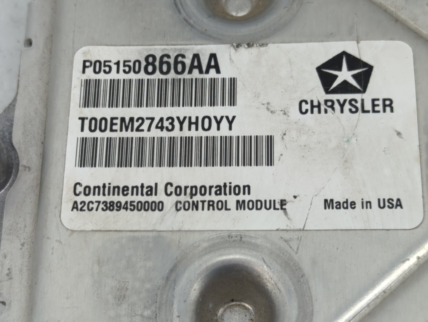 2014 Chrysler 200 PCM Engine Control Computer ECU ECM PCU OEM P/N:P05150866AA P68205113AE, A2C7389450000 Fits OEM Used Auto 