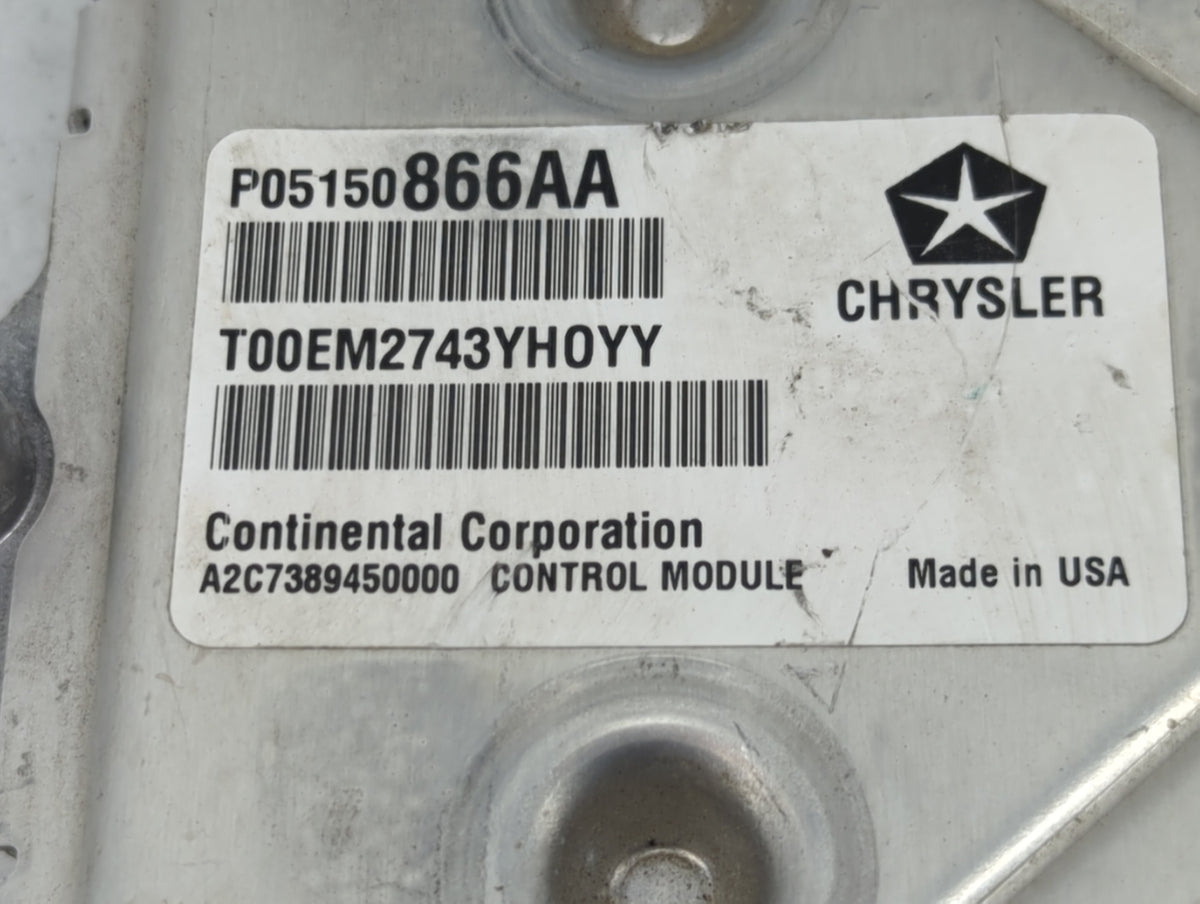 2014 Chrysler 200 PCM Engine Control Computer ECU ECM PCU OEM P/N:P05150866AA P68205113AE, A2C7389450000 OEM Used Auto Parts