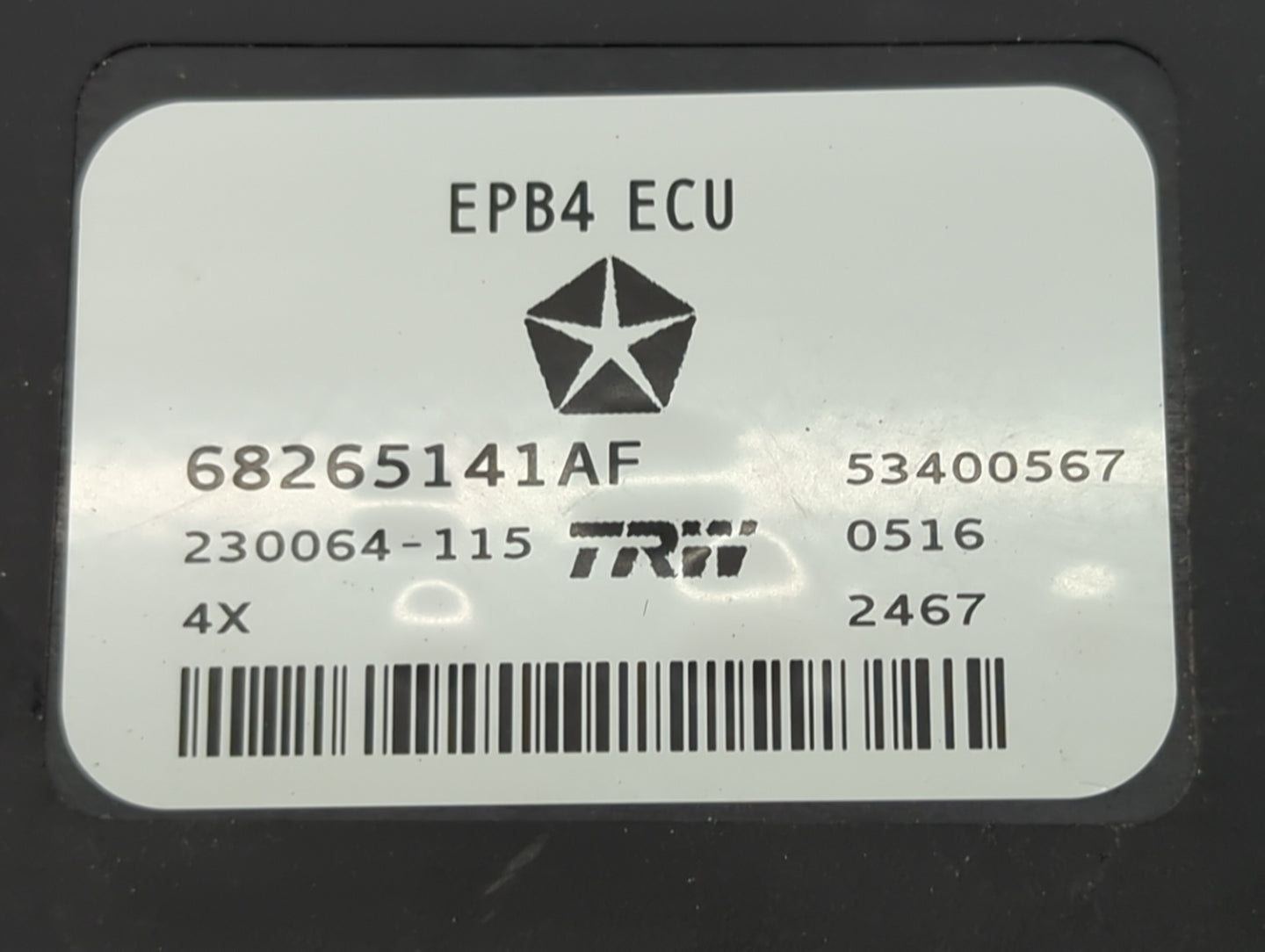 2015-2017 Chrysler 200 Parking Brake Control Module 1464511 - Oemusedautoparts1.com