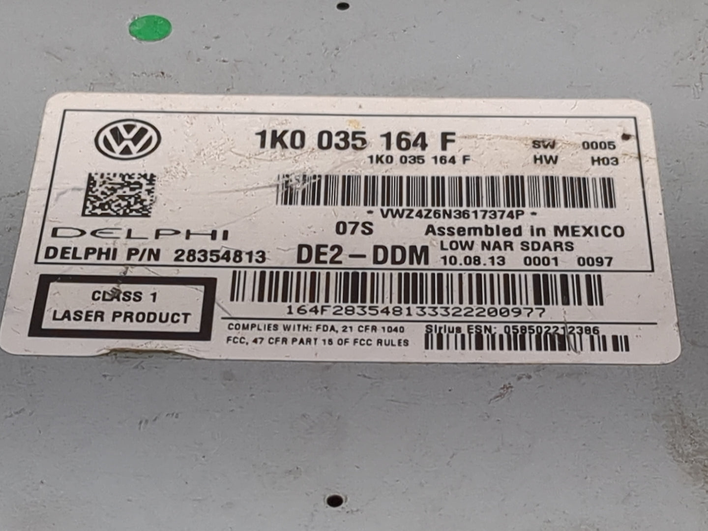 2014 Chrysler 200 Radio AM FM Cd Player Receiver Replacement P/N:28354813 1K0 035 164 F Fits Fits 2013 2015 2016 2017 OEM Us
