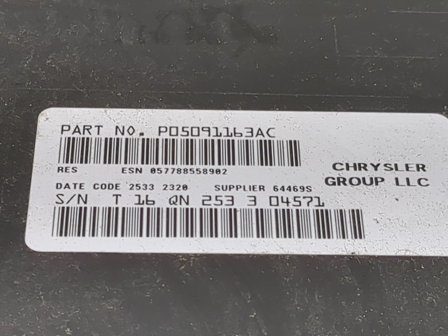 2013-2014 Chrysler 200 Radio AM FM Cd Player Receiver Replacement P/N:P05091163AC P0509116EAC Fits Fits 2013 2014 OEM Used A