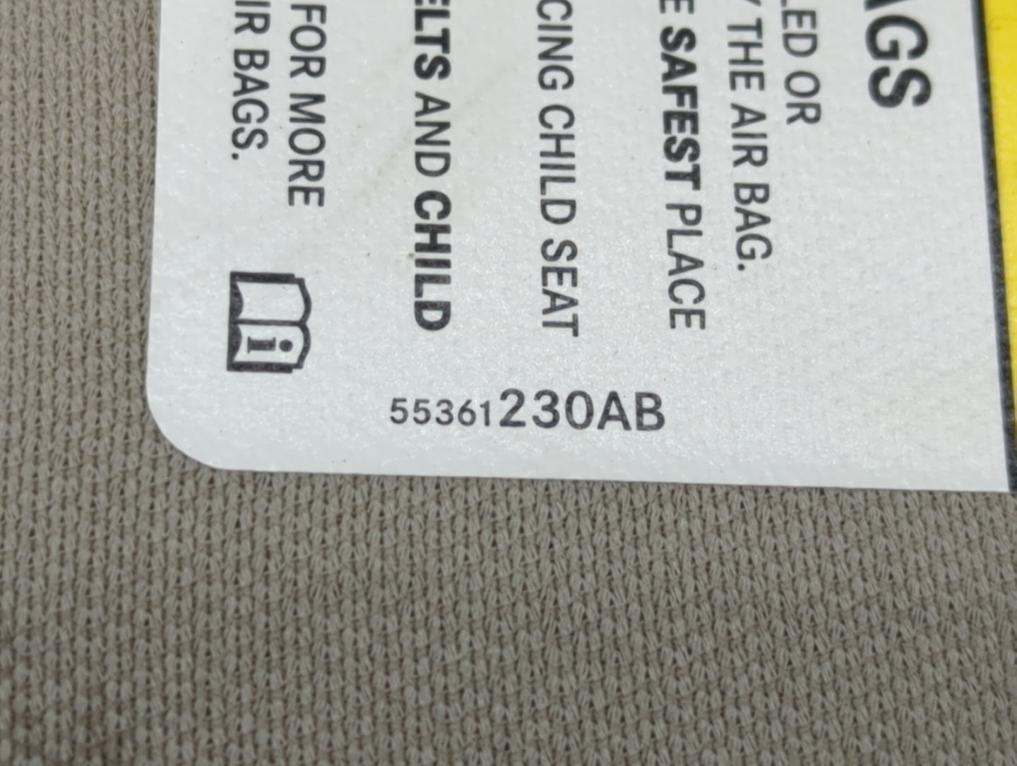 2011-2014 Chrysler 200 Sun Visor Shade Replacement Passenger Right Mirror Fits Fits 2011 2012 2013 2014 OEM Used Auto Parts 