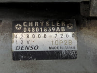 2011-2014 Chrysler 200 Car Starter Motor Solenoid OEM P/N:428000-7200 Fits Fits 2011 2012 2013 2014 OEM Used Auto Parts - Oe