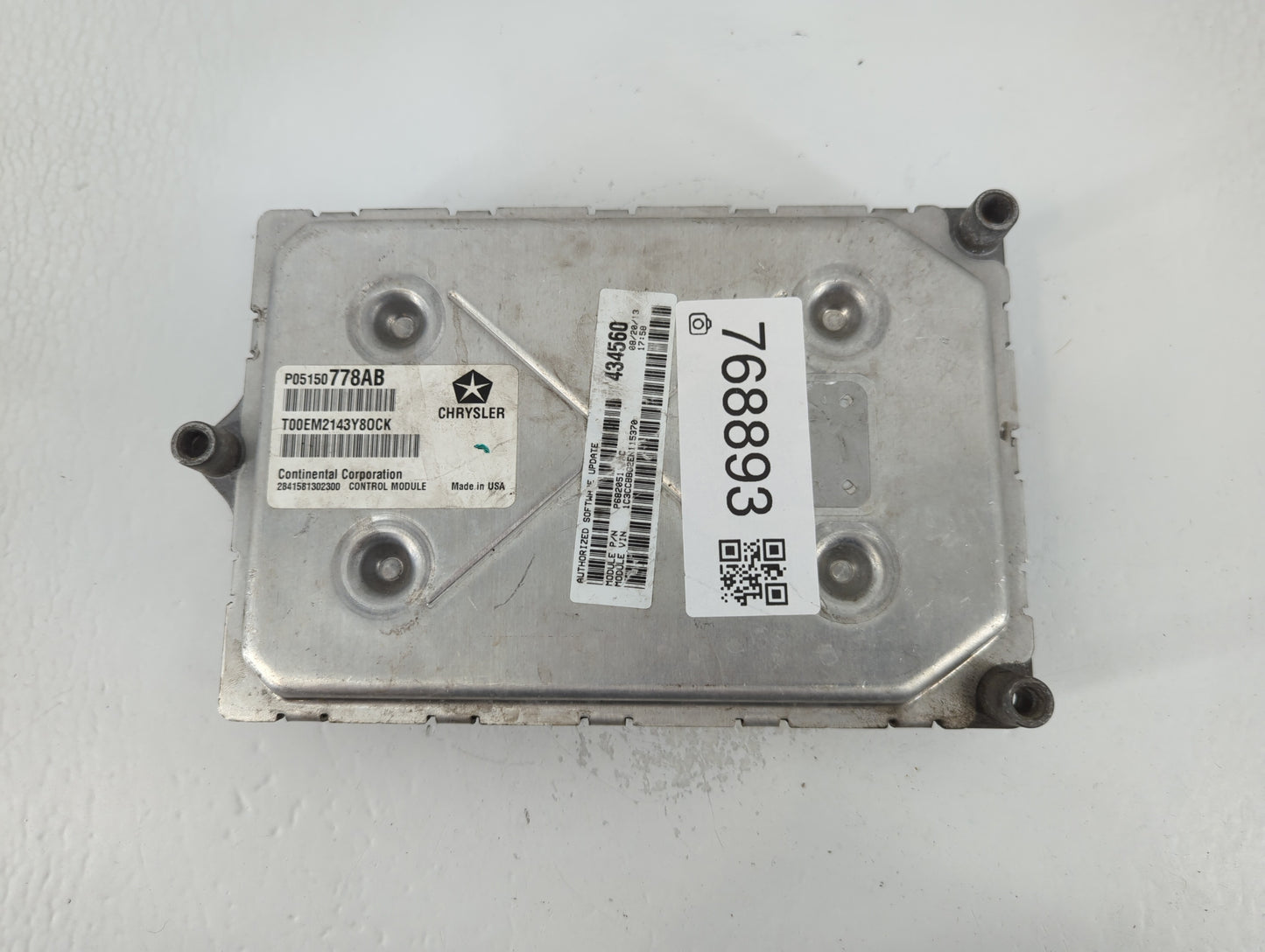2014 Chrysler 200 PCM Engine Control Computer ECU ECM PCU OEM P/N:P05150778AB Fits OEM Used Auto Parts - Oemusedautoparts1.c
