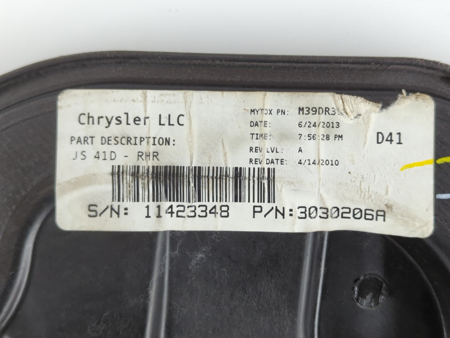 2011-2014 Chrysler 200 Used Window Regulator Right Passenger Rear Ebony - Oemusedautoparts1.com
