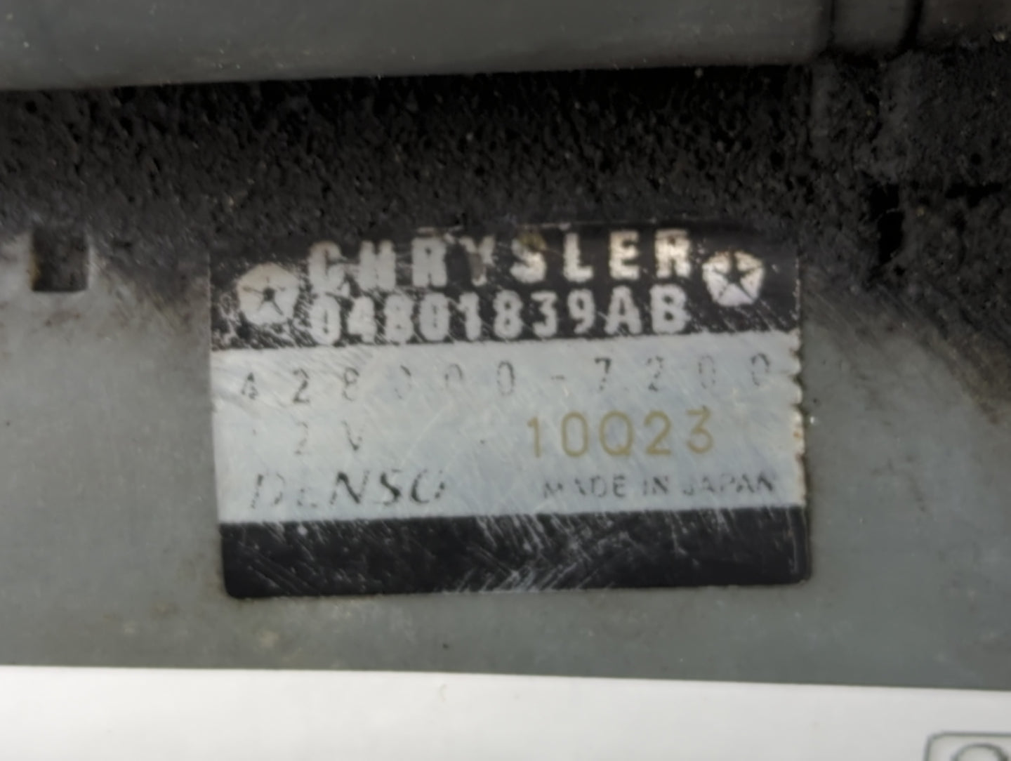 2011-2014 Chrysler 200 Car Starter Motor Solenoid OEM P/N:04801839AB Fits Fits 2011 2012 2013 2014 OEM Used Auto Parts - Oem
