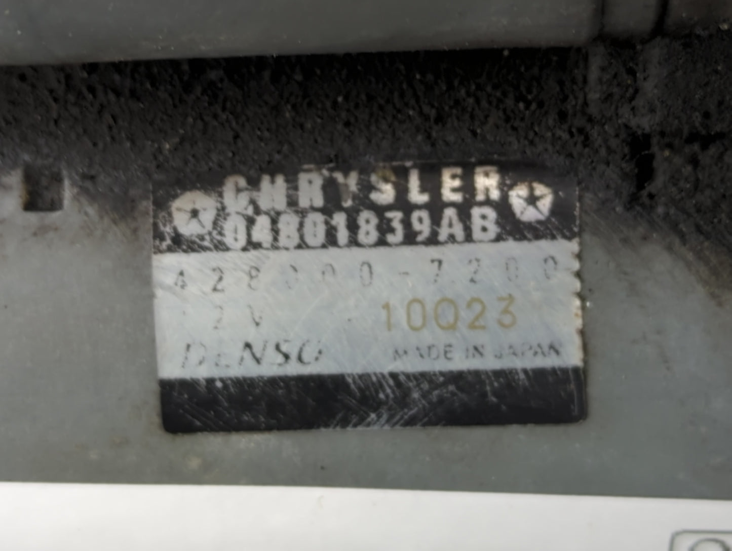 2011-2014 Chrysler 200 Car Starter Motor Solenoid OEM P/N:04801839AB Fits Fits 2011 2012 2013 2014 OEM Used Auto Parts - Oem