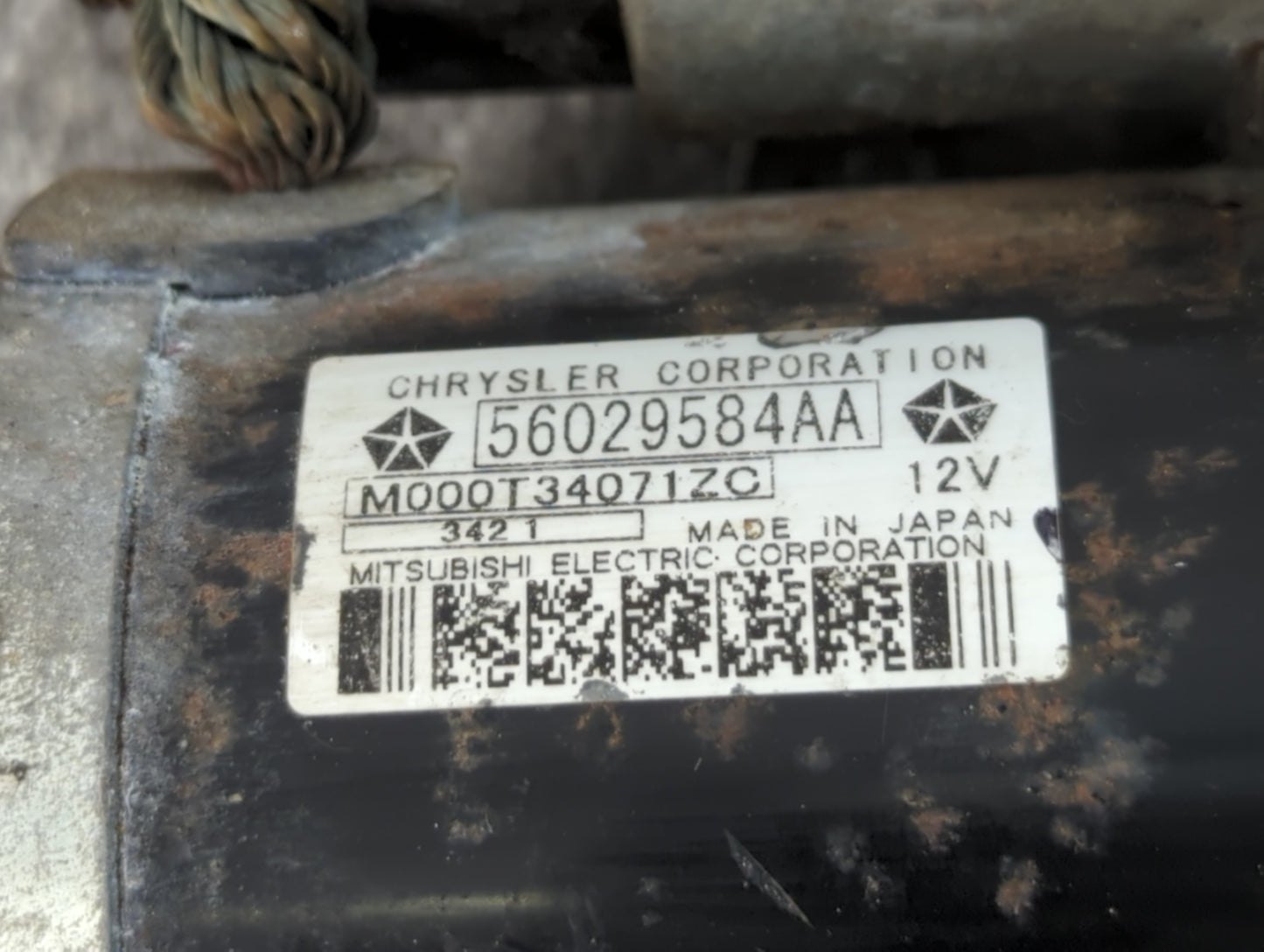 2011-2014 Chrysler 200 Car Starter Motor Solenoid OEM P/N:56029584AA Fits Fits 2011 2012 2013 2014 2015 2016 2017 OEM Used A