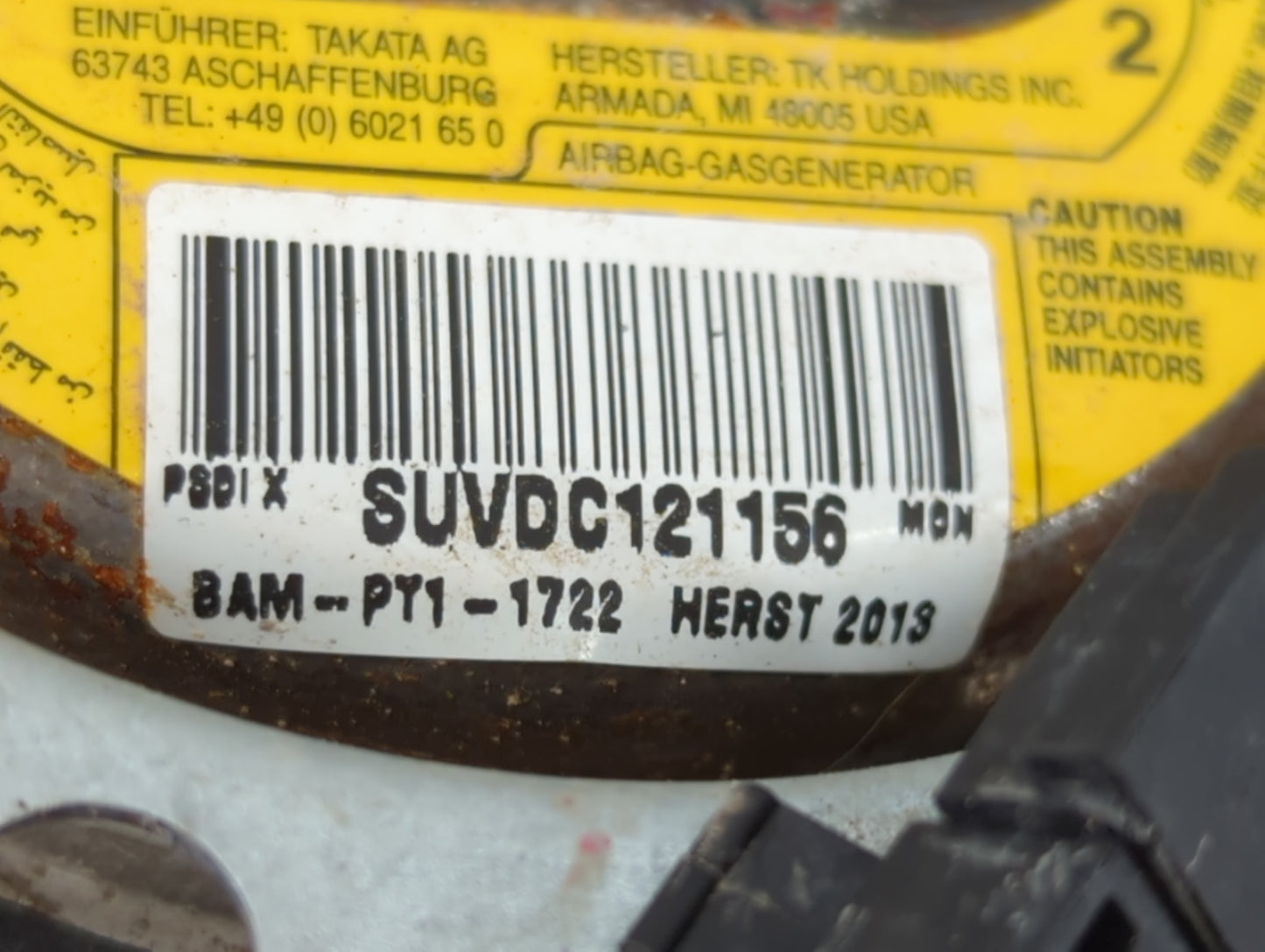 2012-2014 Chrysler 300 Air Bag Driver Left Steering Wheel Mounted P/N:SUVDC121156 Fits Fits 2012 2013 2014 OEM Used Auto Par