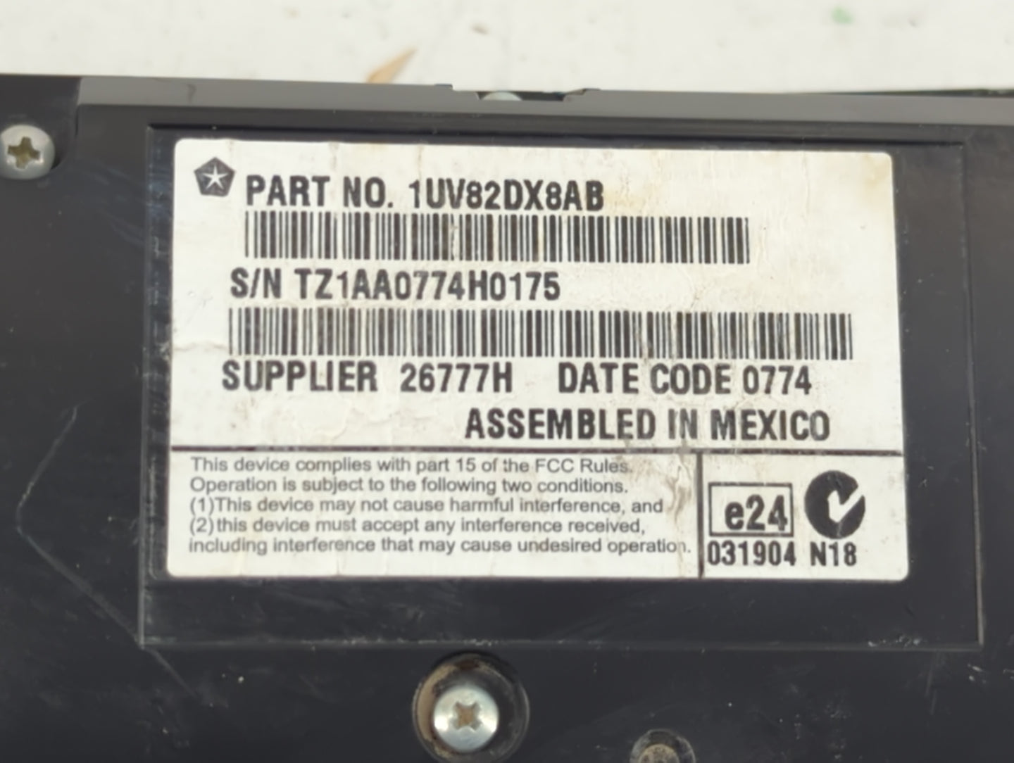 2014 Chrysler 300 Radio Control Panel - Oemusedautoparts1.com
