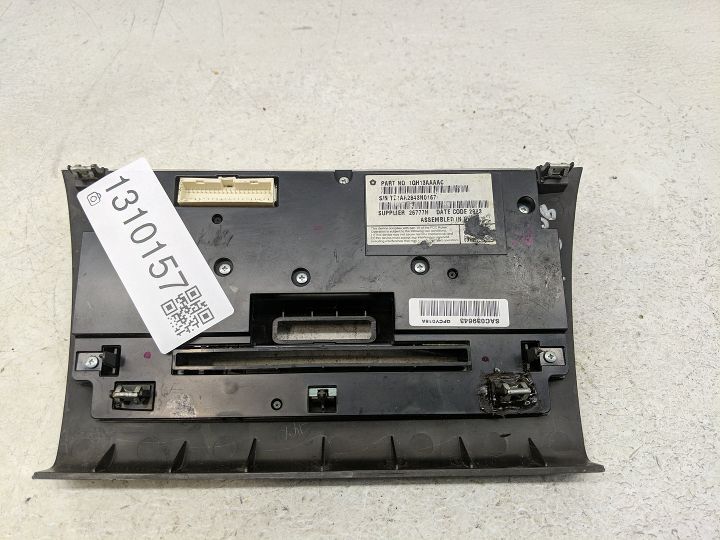 2014 Chrysler 300 Climate Control Module Temperature AC/Heater Replacement P/N:1QH13AAAAC Fits OEM Used Auto Parts - Oemused