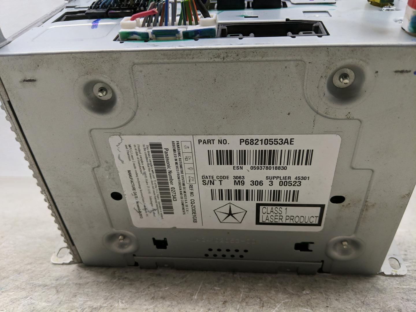 2014 Chrysler 300 Radio AM FM Cd Player Receiver Replacement P/N:P68210553AE Fits OEM Used Auto Parts - Oemusedautoparts1.co