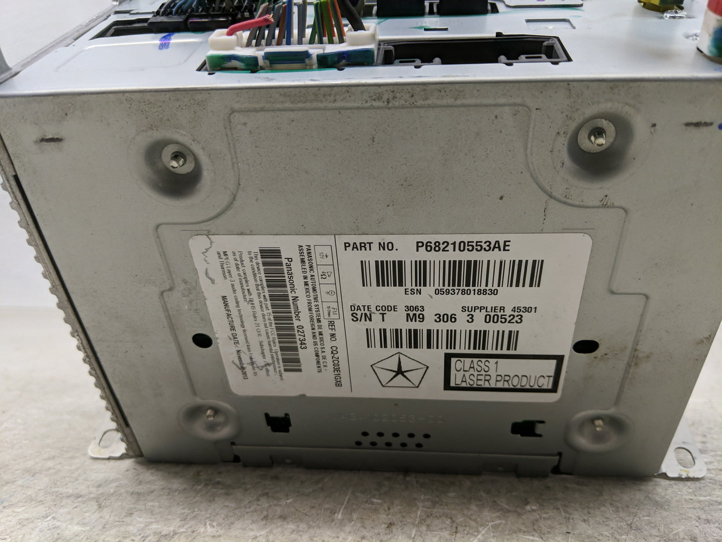 2014 Chrysler 300 Radio AM FM Cd Player Receiver Replacement P/N:P68210553AE Fits OEM Used Auto Parts - Oemusedautoparts1.co