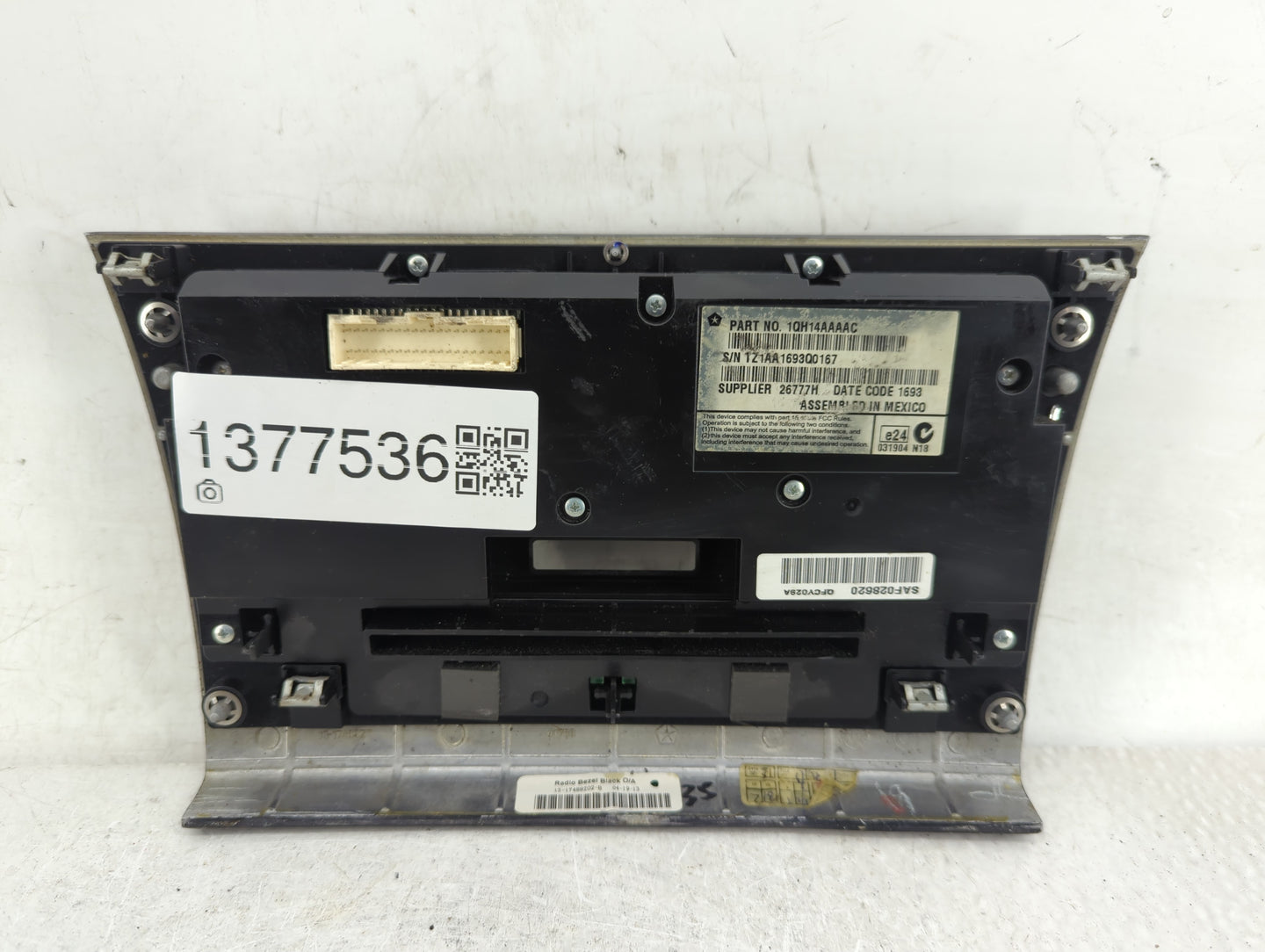 2014 Chrysler 300 Climate Control Module Temperature AC/Heater Replacement P/N:1QH14AAAAC 1QH13AAAAC Fits OEM Used Auto Part