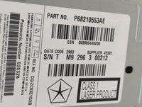 2014 Chrysler 300 Radio AM FM Cd Player Receiver Replacement P/N:68210553AE Fits OEM Used Auto Parts - Oemusedautoparts1.com