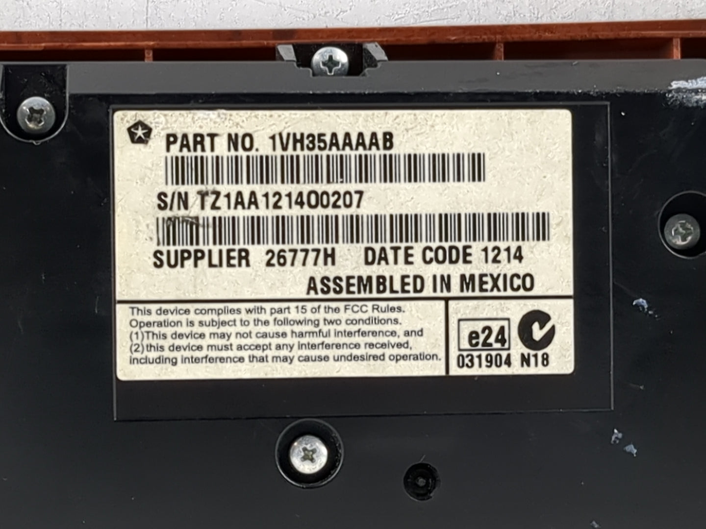 2013-2014 Chrysler 300 Climate Control Module Temperature AC/Heater Replacement P/N:1VH35AAAAB Fits Fits 2013 2014 OEM Used 