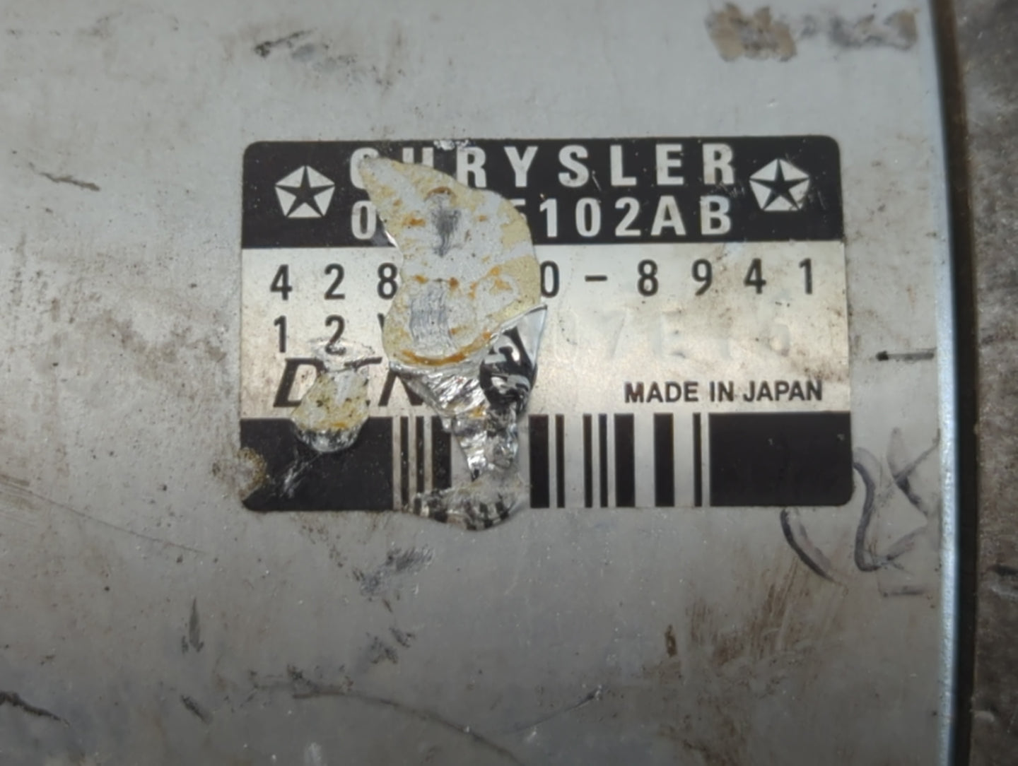 2014 Chrysler 300 Car Starter Motor Solenoid OEM P/N:428000-8941 Fits OEM Used Auto Parts - Oemusedautoparts1.com